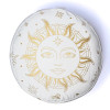 Coussin de méditation soleil blanc coton biologique (OCS) -- 33x13 cm ； 2100g