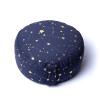 Coussin de méditation ciel étoilé bleu marine coton biologique (OCS) -- 33x13 cm ； 2100g