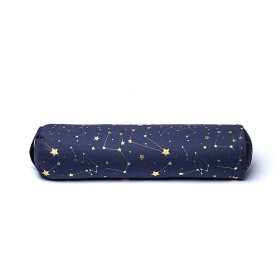 Bolster ciel étoilé bleu marine coton biologique (OCS) -- 60x16 cm ； 2300g