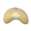 Coussin de méditation croissant nœud de l'infini beige coton biologique (OCS) -- 37x17x13 cm