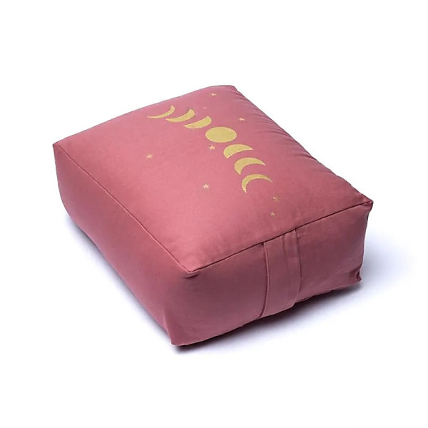 Coussin de méditation /Bolster phases de la lune coton biologique (OCS) -- 38x28x13 cm； 2770g