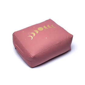 Coussin de méditation /Bolster phases de la lune coton biologique (OCS) -- 38x28x13 cm； 2770g