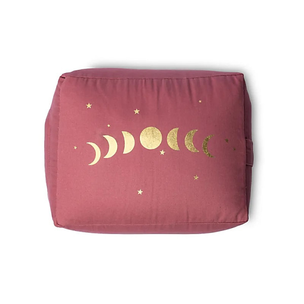 Coussin de méditation /Bolster phases de la lune coton biologique (OCS) -- 38x28x13 cm； 2770g