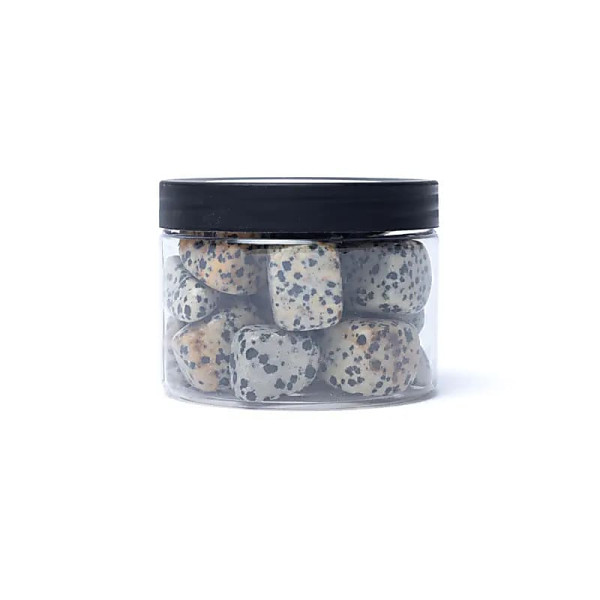 Jaspe dalmatien pierres polies qualité A -- ±1,5-3,5cm ； ±250g