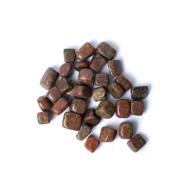 Unakite noire pierres polies qualité AA -- ±1,5-3,5cm ； ±500g