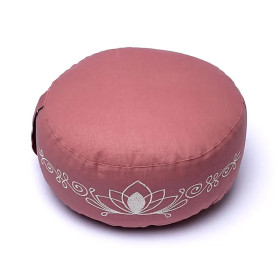 Coussin de méditation rose ancien lotus coton biologique (OCS) -- 33x17 cm； 2100g