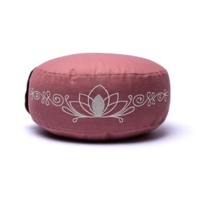 Coussin de méditation rose ancien lotus coton biologique (OCS) -- 33x17 cm； 2100g