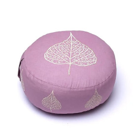 Coussin de méditation lilas feuille de bodhi coton biologique (OCS) -- 33x17 cm； 2100g