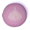 Coussin de méditation lilas feuille de bodhi coton biologique (OCS) -- 33x17 cm； 2100g
