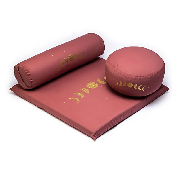 SET de méditation 2: phases luneaires coton BIO (OCS) -- 65x65x5 cm； ±5100 g