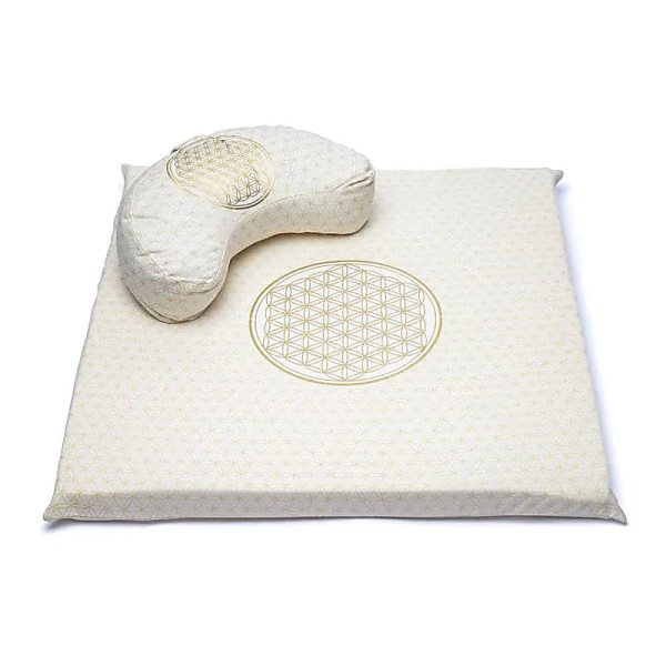 Méditation SET 3 Fleur de vie coton bio (OCS) -- 65x65cm； 1247g