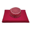 Set de méditation Fleur de vie rouge -- 65x65cm ； 1247g