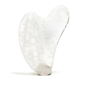 Pierre de massage gua sha en quartz clair -- 40g； 8 cm