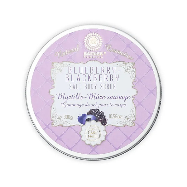 Gommage corporel au sel de mer myrtilles mûres -- 300g
