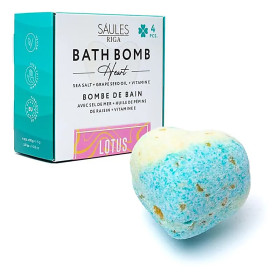 Bombe de bain coeur Lotus -- 90g