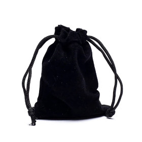 Sac cadeau velours noir XS -- 7x9cm