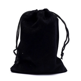 Sac cadeau velours noir S -- 10x14cm