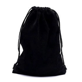 Sac cadeau velours noir M -- 13x18cm