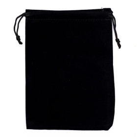 Sac cadeau velours noir M -- 13x18cm