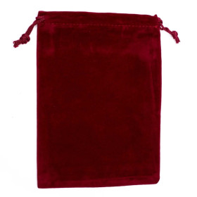 Sac cadeau velours bordeaux M -- 13x18cm
