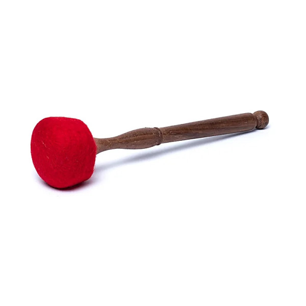 Bâton boule de feutre pour bol chantant manche en bois M -- ±150g； ±29x7cm