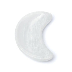 Coupelle en forme de lune en sélénite -- ±13x6x3cm