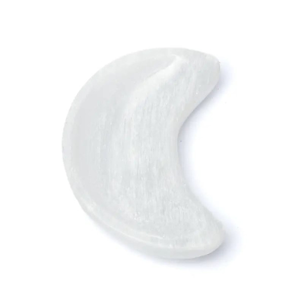Coupelle en forme de lune en sélénite -- ±13x6x3cm