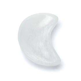 Coupelle en forme de lune en sélénite -- ±11x5x2,5cm