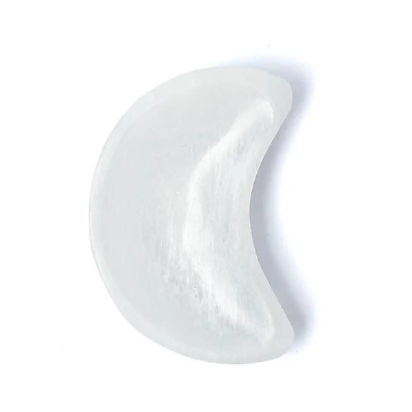 Coupelle en forme de lune en sélénite -- ±11x5x2,5cm