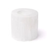 Bougeoir rond en sélénite -- ±7x7x7cm