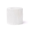 Bougeoir rond en sélénite -- ±7x7x7cm