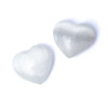 Pierre des soucis en forme de cœur en sélénite blanche -- ±7cm