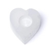 Photophore en forme de cœur en sélénite -- ±9x10x3cm