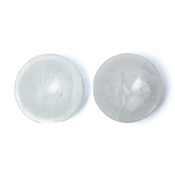 Bol rond en sélénite satiné -- ±10x3.5cm