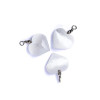 Pendentif cœur en sélénite -- ±2cm