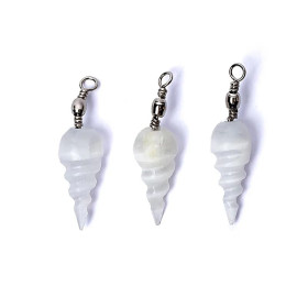 Pendentif spirale en sélénite -- ±4cm