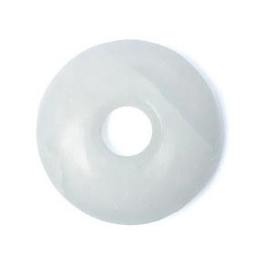 Pierre décorative en sélénite en forme de donut -- ±17cm