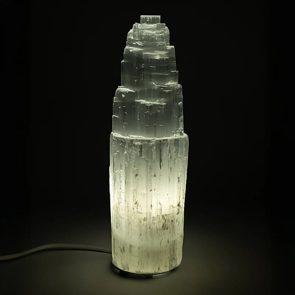 Lampe iceberg en sélénite -- ±30x9cm