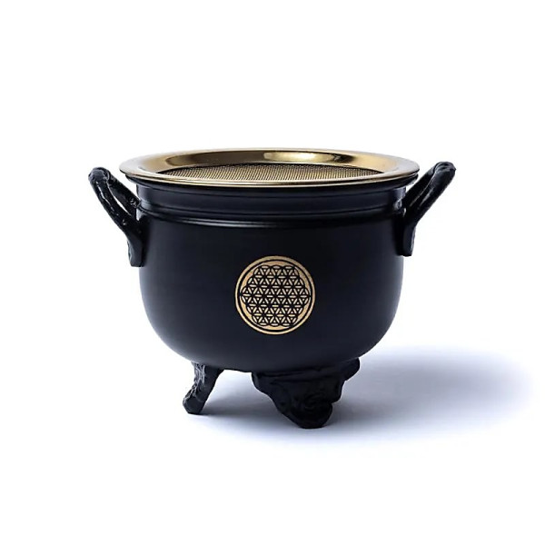 Chaudron Fleur de Vie avec tamis -- 244g； 9,5x10,5cm