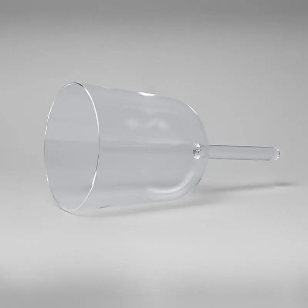 Bol chantant cristal transparent - manche note RE -- 16.5 cm