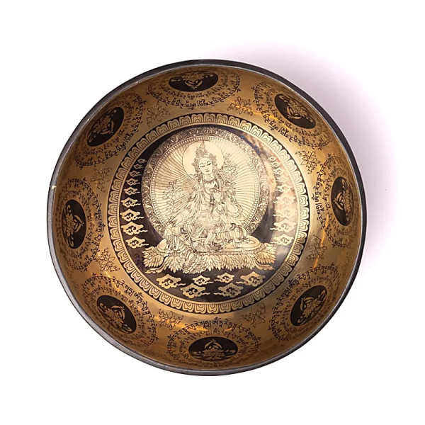 Bol chantant gravé au laser Tara Verte -- ±1400-1600 g ； ±22-24 cm