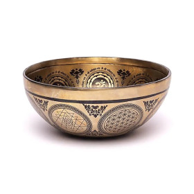 Bol chantant gravé au laser Ganesha -- ±1400-1600 g ； ±22-24 cm