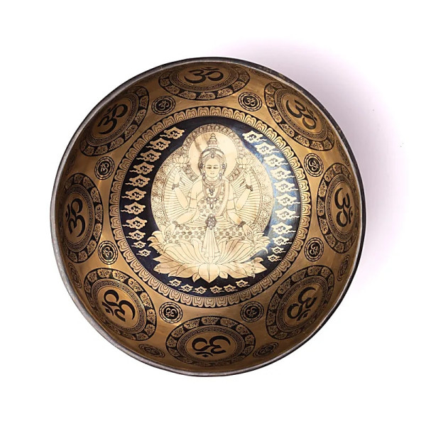 Bol chantant gravé au laser Lakshmi -- ±1400-1600 g ； ±22-24 cm