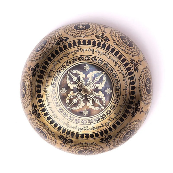 Bol chantant gravé au laser Fleur de Vie -- ±1400-1600 g ； ±22-24 cm