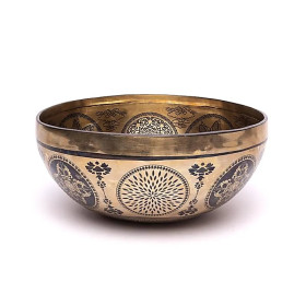 Bol chantant gravé au laser Arbre de Vie -- ±1400-1600 g ； ±22-24 cm