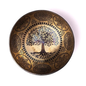 Bol chantant gravé au laser Arbre de Vie -- ±1400-1600 g ； ±22-24 cm