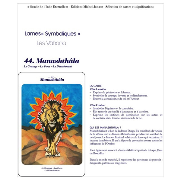 Oracle de l'Inde Eternelle - La voie de l'Ahimsa  - Coffret livre + cartes