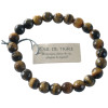 Bracelet il de Tigre Perles rondes facettées