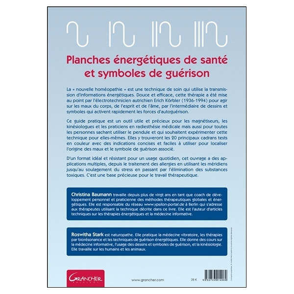 Planches énergétiques de santé et symboles de guérison
