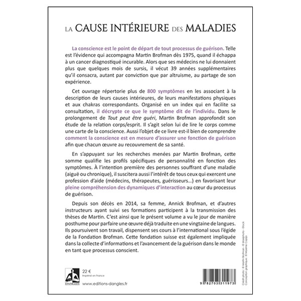 La cause intérieure des maladies - Ce que disent les symptômes - + de 800 symptômes répertoriés